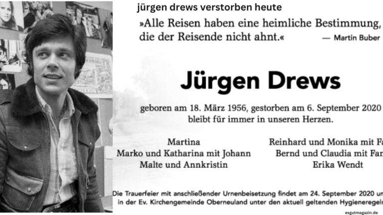 jürgen drews verstorben heute